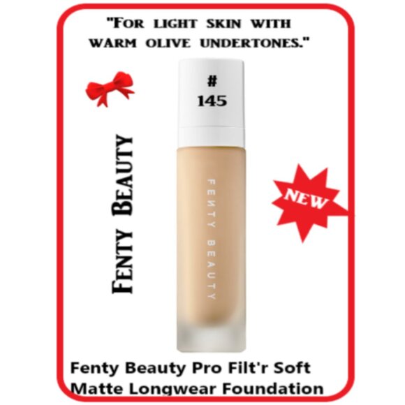 FENTY BEAUTY PRO FILT’R SOFT MATTE LONGWEARING FOUNDATION 145🆕Fast💨⚡🚚 - Picture 1 of 12